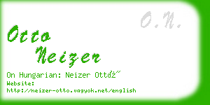 otto neizer business card